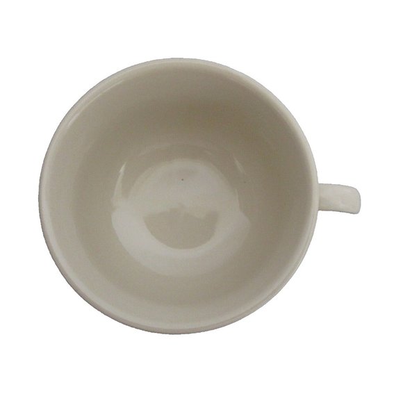 Stoneware Tea for One 3 pc Stackable Set with Teapot & Cup Cream w/Brown Lid - Picture 4 of 13